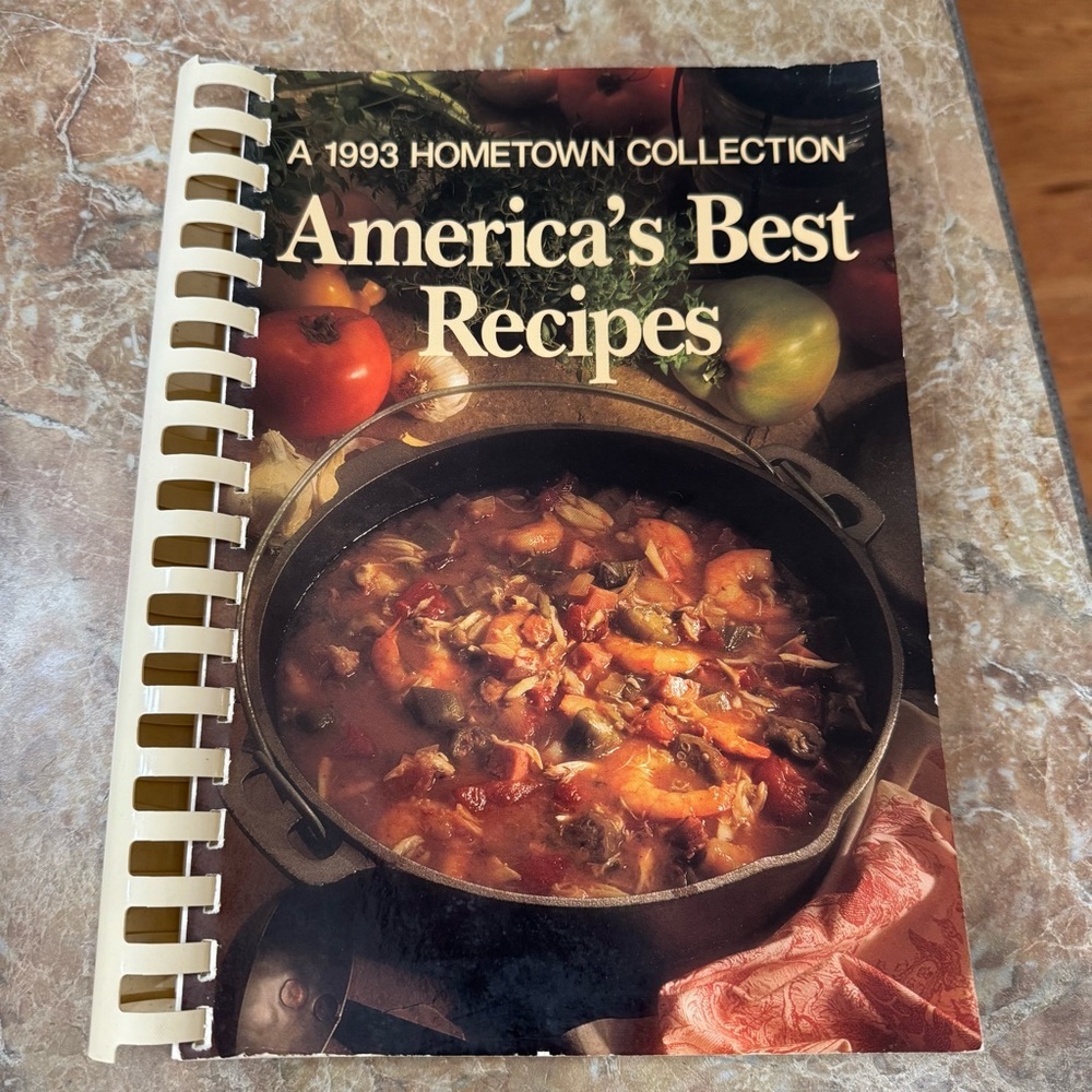 Vintage 1993 America’s Best Recipes Hometown Cookbook Plastic Spiral Bound